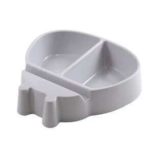Snack Dish (Dual Compartments) + Device Holder, Grey